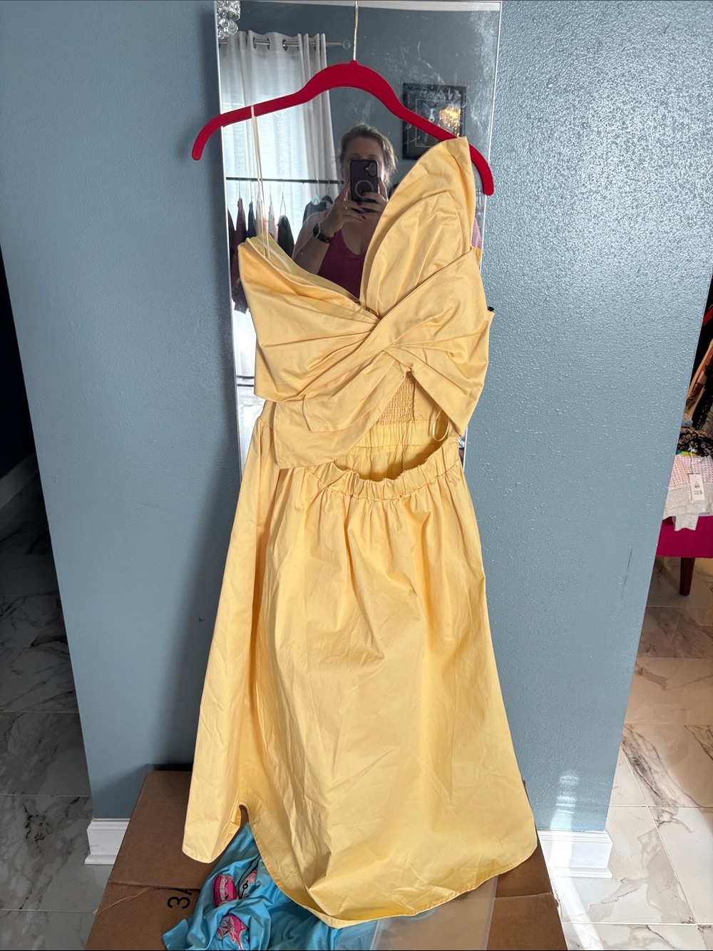Struck and bolt one shoulder dress